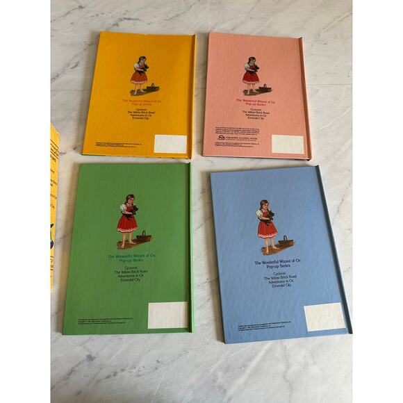 Vtg Wonderful Wizard of Oz Pop-Up Book set 4 treasury collection series pastel - Picture 3 of 10